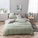 Solid Color Bedding Quilt Cover Four-piece Set Three-piece Bed Sheet Set