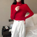 Women's Knit Sweater, Turtleneck Winter Pullover