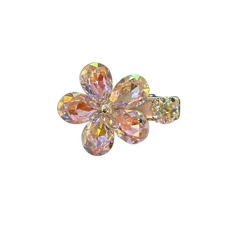 Fantasy Crystal Flowers Exquisite Side Barrettes