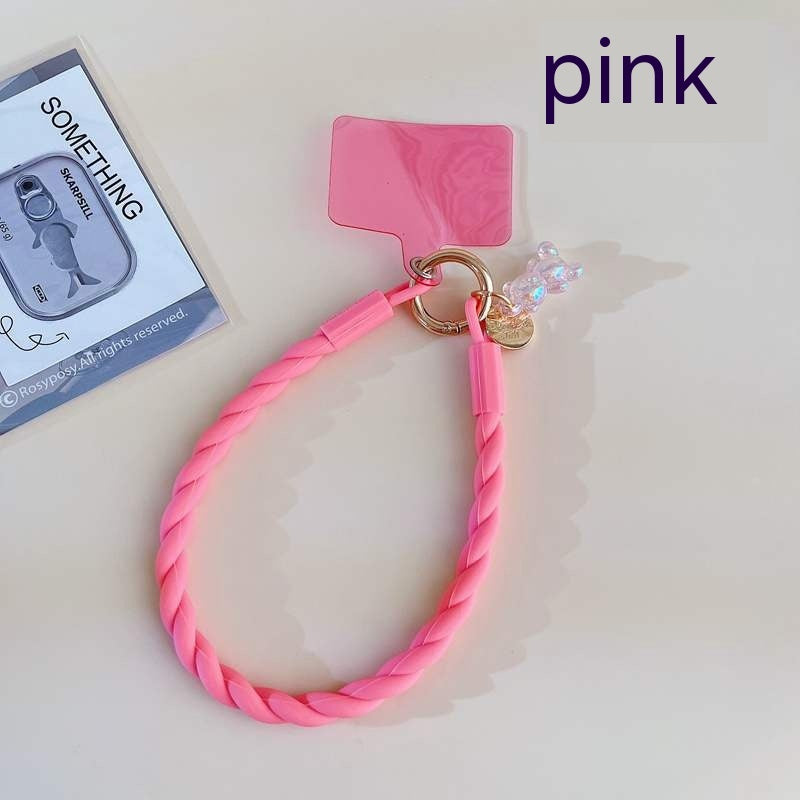 Phone Case Lanyard Suitable For Silicone Split Lanyard Keychain Short Rope Mobile Phone Pendant Gasket