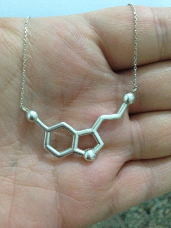 Simple Chemical Molecular Structure Pendant Necklace