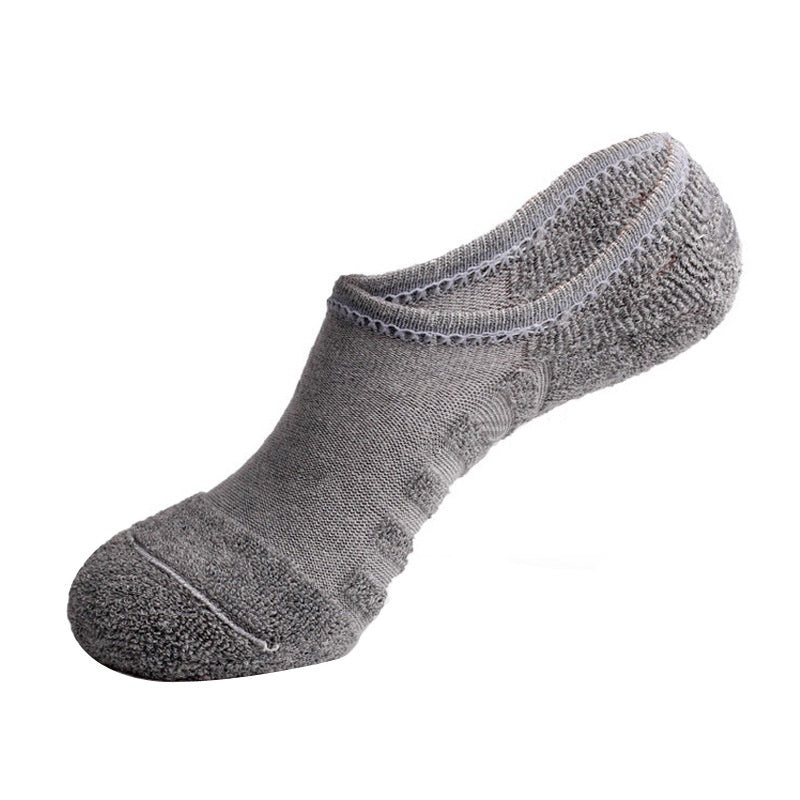 Towel Bottom Ankle Socks Solid Color Sports Leisure Invisible Terry Shallow Mouth