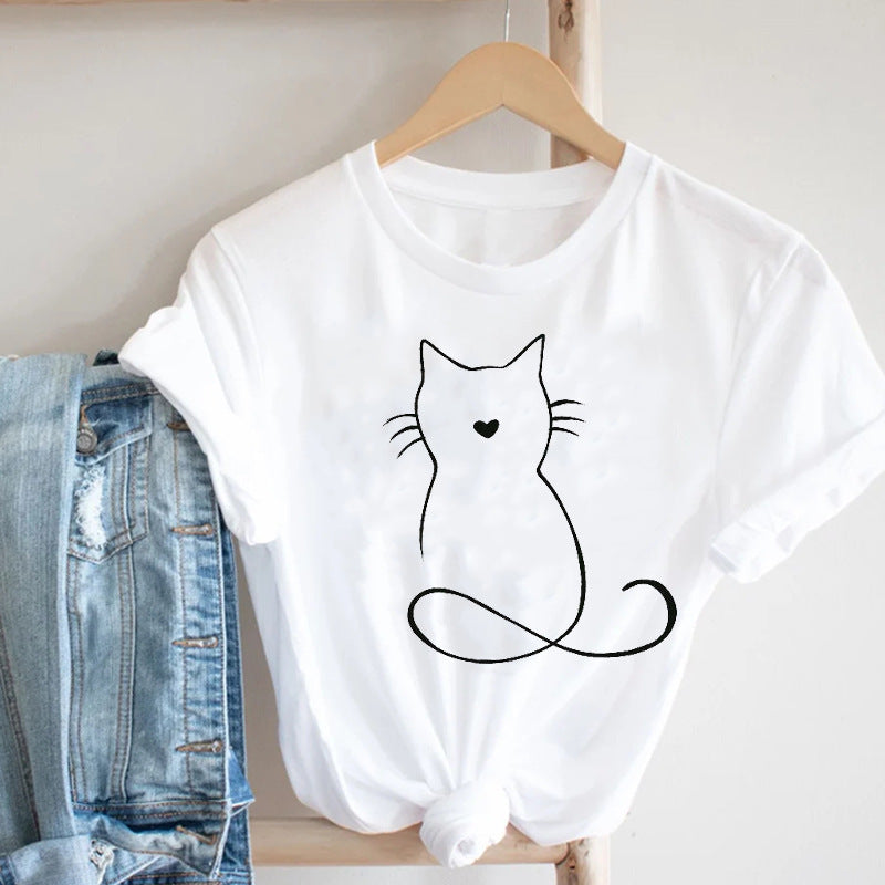 Summer New Trend Cartoon Printed T-shirt