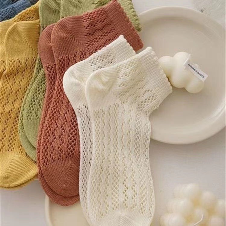 Women's Hollow Mesh Deodorant Antibacterial Breathable Socks