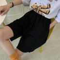 Korean Version Of Loose And Thin Summer Black Solid Color Wide-leg Sports Casual Pants