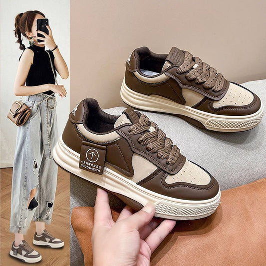 Niche Women's Shoes Platform Contrast Color Casual Shoes