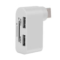 Rotating USB 2.0HUB hub  multi-function card reader splitter one drag three port docking station