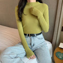 Bottoming Shirt Women's Long-sleeved Pullover All-match Slim-fitting Tight-fitting Sweater