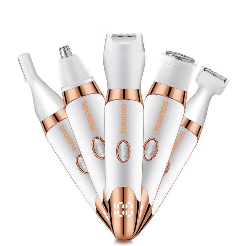 New Five-in-one Multi-functional Electric Shaver Smart Digital Display Screen Home