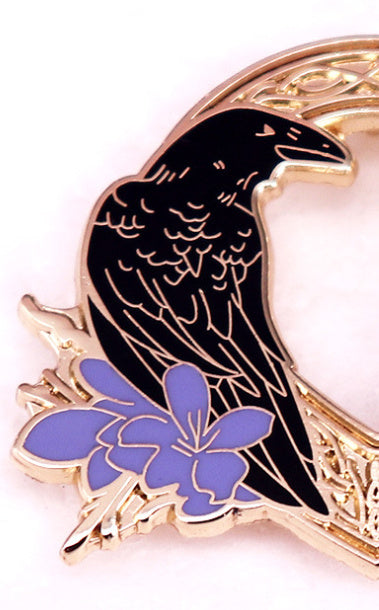 Personality Trendy Copper Crow Brooch Badge Accessories