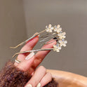 Antique Elegant Opal Flower U-shaped Hairpin High Sense