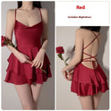 Underwear Pure Lace Slip Nightdress Outerwear Gown Homewear Suit