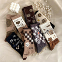Coffee Colored Socks And Stockings Trend Korean Version