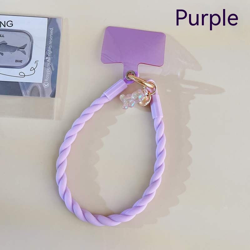 Phone Case Lanyard Suitable For Silicone Split Lanyard Keychain Short Rope Mobile Phone Pendant Gasket