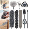 9pcs Extendable Feather Duster Long Telescopic Duster Magic Static Duster Brush