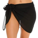Women's Short Sarong Tulle Chiffon Blouse Swimsuit Blouse Triangle Scarf