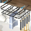 Under Shelf Storage Rack Home Kitchen Hanging Cabinet Cutting Board Organizer