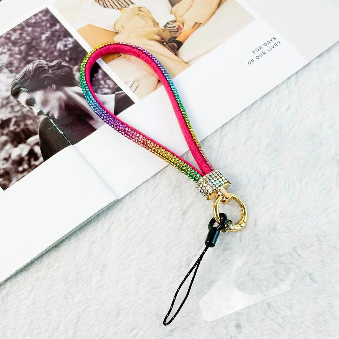 Mobile Phone Lanyard Wrist Chain Luxury Rhinestone Lanyard Anti-separation Rope