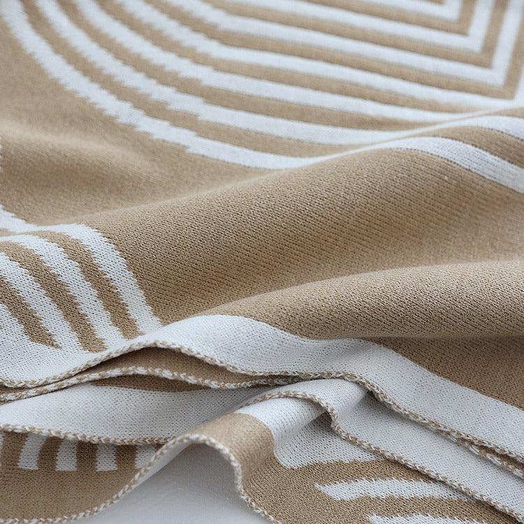 Nordic INS Geometric Simple And Light Luxury Style Knitted Blanket