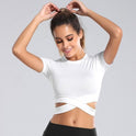 Women's Sports Slim Crew Neck T-Shirt Yoga Wear Running Top