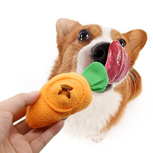 Pet Carrot Toy Dog Cat Rabbit Smell Hidden Food Find Food Interactive Game Sound Toy