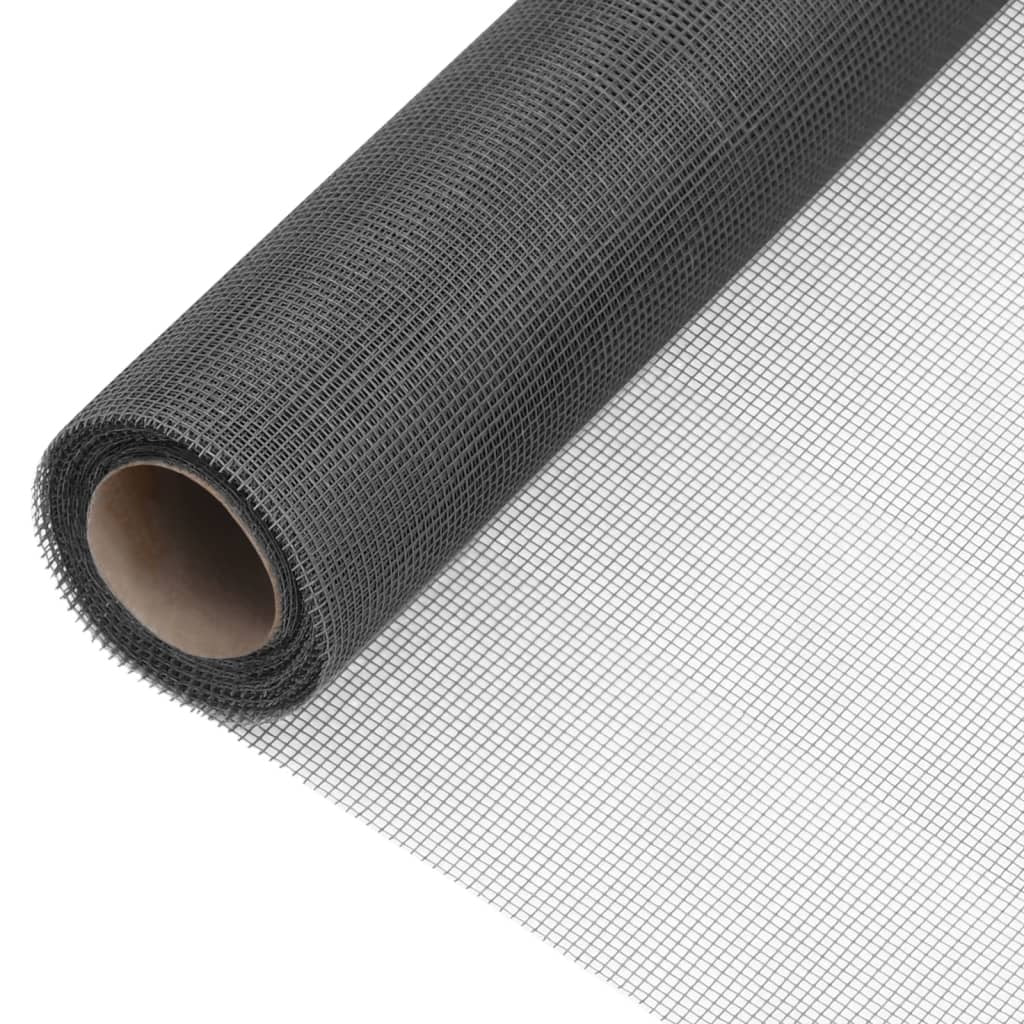 vidaXL Mesh Screen Fiberglass 60x500 cm Black