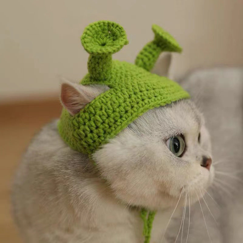 Handmade Knitted Cat Dog Hat Pet Hair Accessories Headgear