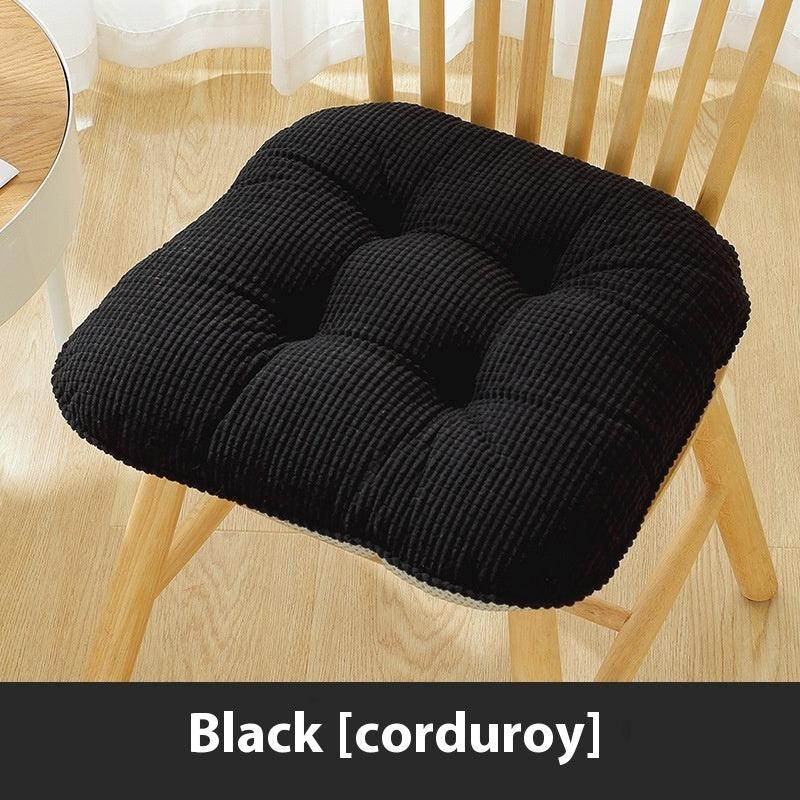Cotton And Linen Chair Cushion Thickened Non-slip Corduroy Pearl