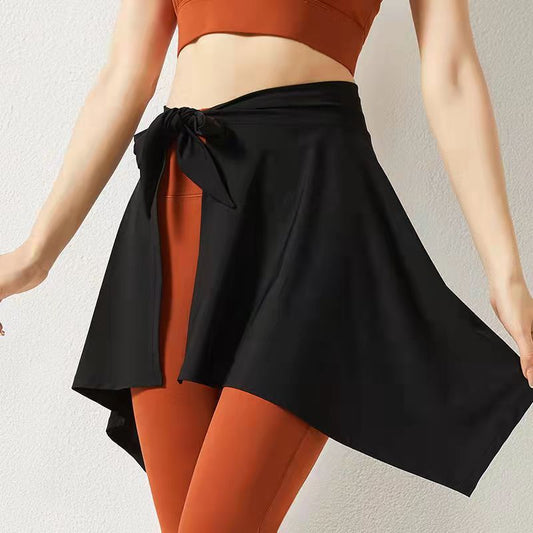 Slim Dress Lace-up Slimming Anti-emptied Yoga Fitness Sports Skirt