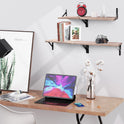 2x Wooden Floating Shelves Wall Mounted Display Storage Hold Rustic Industrial  The UK Does Not Include VAT, Which Needs To Be Borne By Oneself. Please Consider Carefully Before Placing An Order