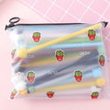 20 Cute Cartoon 0.5 Black Neutral Pens With Pen Case