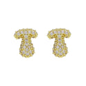 18K Brass Balloon Bubble Zircon Small Size Stud Earrings