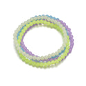 4 Pieces Fashion Luminous Acrylic Multicolor Beaded Stretch Women's Anklet