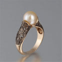 Inlaid Imported Artificial ABS Pearl Ring