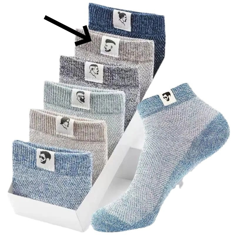 Socks Men's Cotton Summer Thin Deodorant And Sweat-absorbing