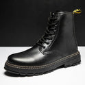 New Style Military Boots British Style Black Men's Leather Boots