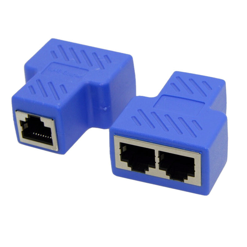 RJ45 Network Three-way Tee Network Cable Cable Seperater Network Cable Extension One Divided Into Two Adapter IPTV Network Cable Connector