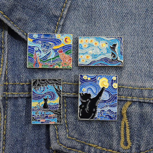 Fashion Personality Art Paintings Brooch