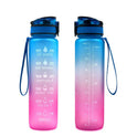 Transparent Flask Water Bottle 1000ml Bottled Kawaii Bottle Bpa Free Infuser Plastic Milk Sports Clear Water Bottle Kawaii Cup