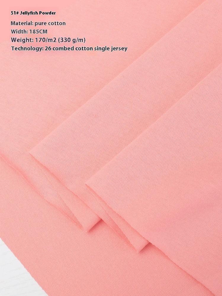 Summer Xinjiang Cotton Knitted Plain Cloth Doll Clothes Short-sleeved T-shirt Thin Jersey Spring Flower Bed Cover