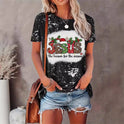 Christmas Fashion Print Round Neck T-shirt