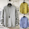 Men's Crew Neck Sweater Korean Style Trend Autumn