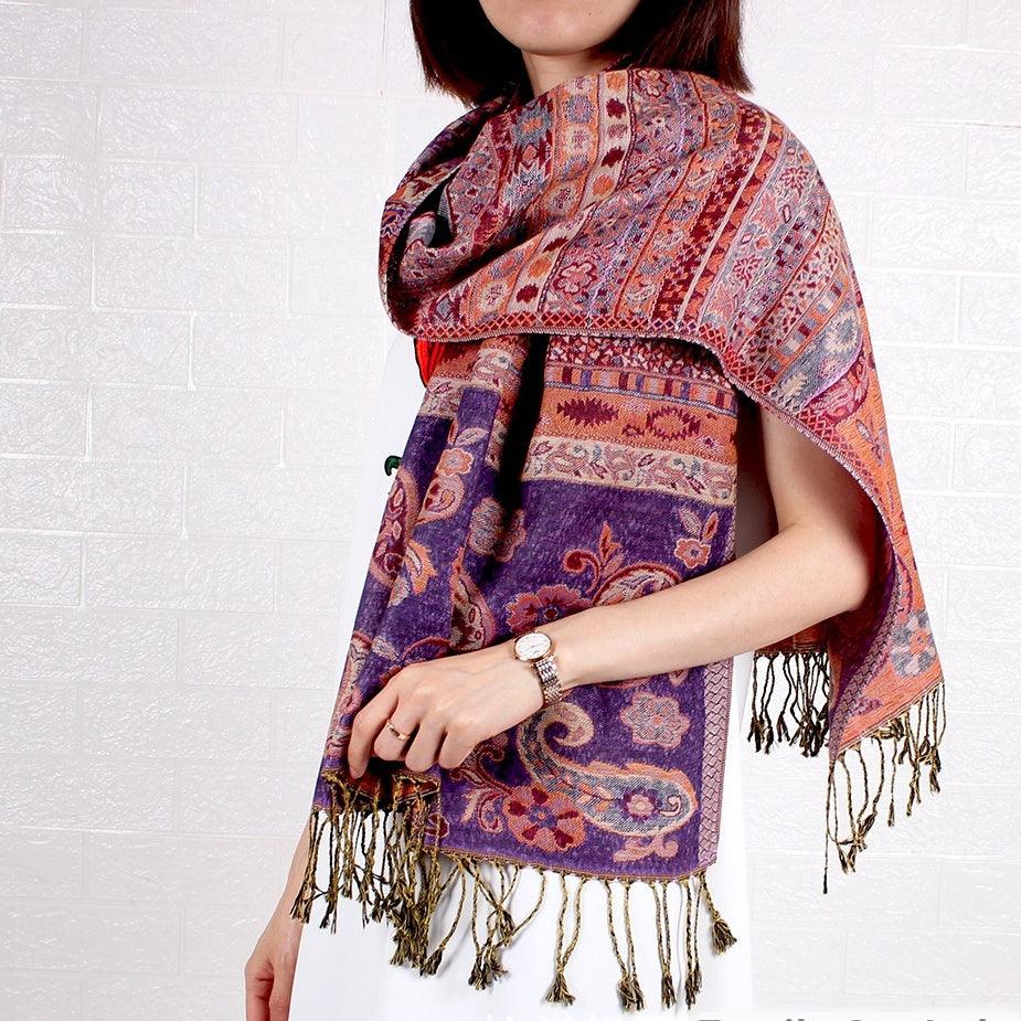 New Cashew Jacquard Air Conditioning Sunscreen Travel Shawl For Women