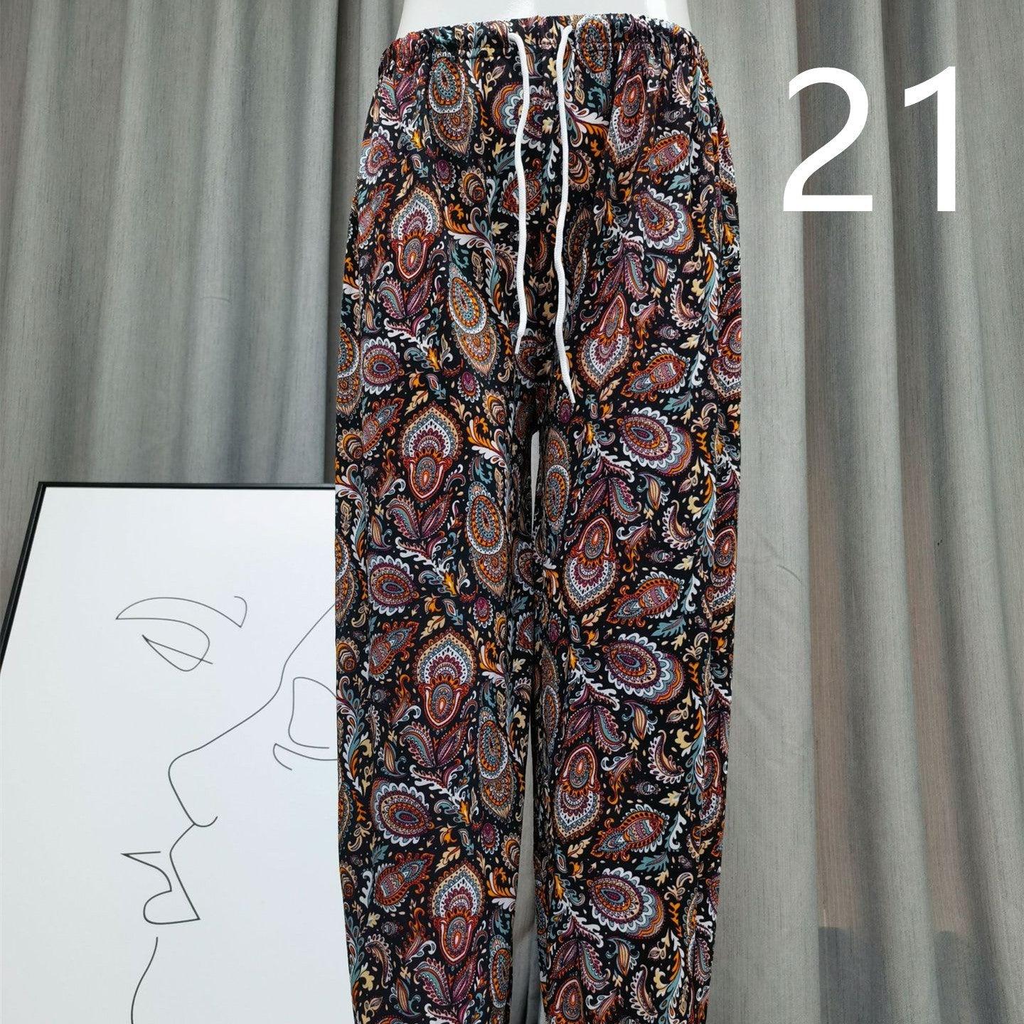 Women's Loose Drawstring High Waist Lantern Slacks