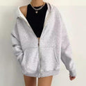 Women's Zipper Hooded Cardigan Coat