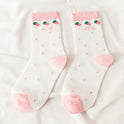 Mid-calf Autumn And Winter Pure Cotton Cartoon Cute Thigh High Socks