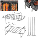 Air Fryer Rack And Grill Rack 8PCS Steel Griller Double Basket Accessories