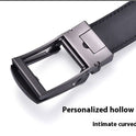 Men's Leather Belt Automatic Buckle Two-layer Cowhide