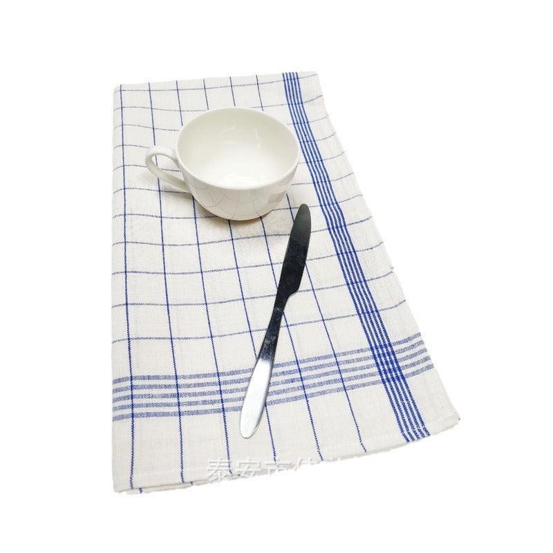 European And American Classic Linen Cotton Yarn-dyed Plaid Kitchen Towel
