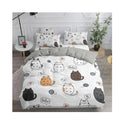 Cartoon Duvet Cover Suit Cute Kitten Pattern